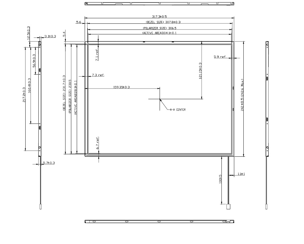 B150XG01 V.2, 15 inch XGA Color TFT LCD Module,